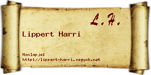 Lippert Harri névjegykártya